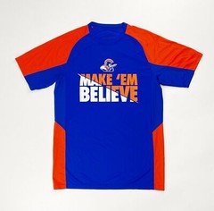 Augusta Short Sleeve Shirt Spartan Make Em Believe Men’s Medium Blue Orange