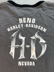 Vintage Harley Davison Two Tone Tribal Motorcycle Biker Long Sleeve Tee Shirt XL
