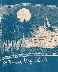 Vintage 1980s St. Thomas Virgin Islands T-Shirt Hanes 50/50 SZ L, Single Stitch