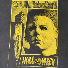 Halloween Movie Poster John Carpenter Short Sleeve T-Shirt Size XL Black