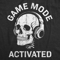 Mens Funny T Shirts Game Mode On Sarcastic Video Game Graphic Novelty Tee For