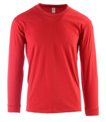 Men’s Long Sleeve Solid T-Shirt Cotton Crewneck Big Tall tee Shirt Heavyweight