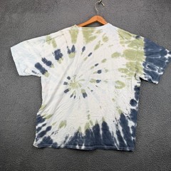 MTV Music Television Tie Dye Graphic T-Shirt Mens Large Green Blue White 2022