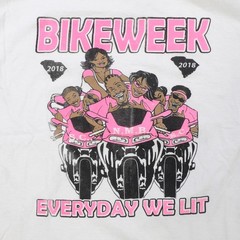 Rare VTG Black Bike Week 2018 Everyday We Lit Betty Boop T Shirt 2010s White XL