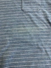 Goodthreads Shirt Mens XL Blue Stripe V-Neck Pocket Tee Jersey Cotton Casual