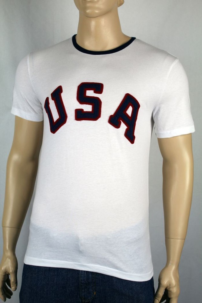 Polo Ralph Lauren White Custom Fit USA Olympic Tee Shirt NWT