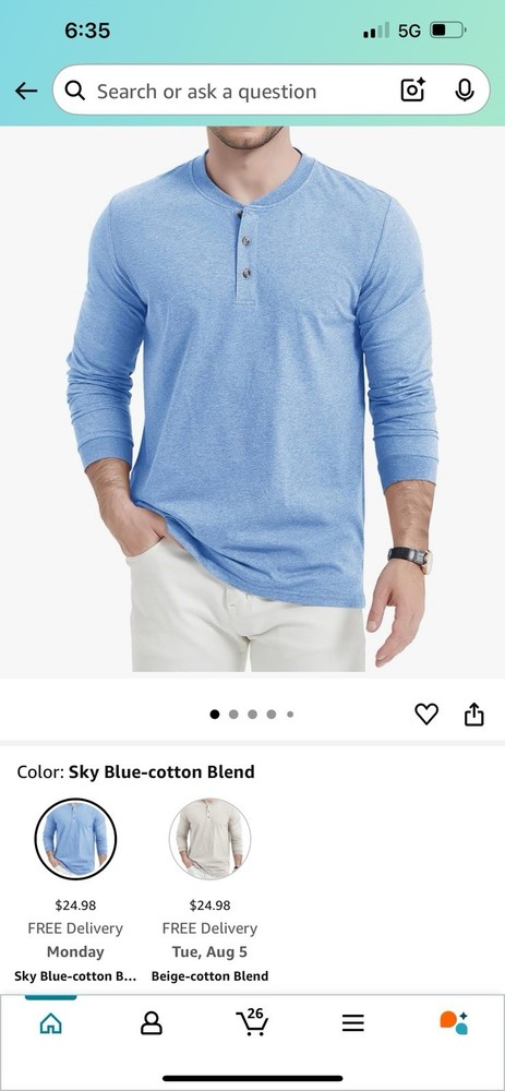 MAGCOMSEN Mens Henley Long Sleeve Casual Shirts Cotton Blend Pocket Summer (55)