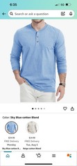 MAGCOMSEN Mens Henley Long Sleeve Casual Shirts Cotton Blend Pocket Summer (55)