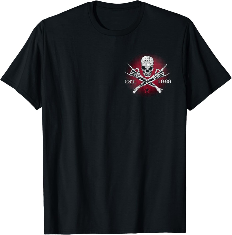Gen X Est. 1969 The Badass Generation Skull Skeleton T-Shirt
