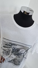 Seasalt Cornwall White Graphic T-Shirt Size M Organic Cotton Abstract Print Tee