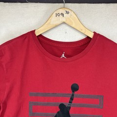 Nike Air Jordan Retro 11 XI Jumpman Graphic T-shirt Red Mens Large Slim Athletic