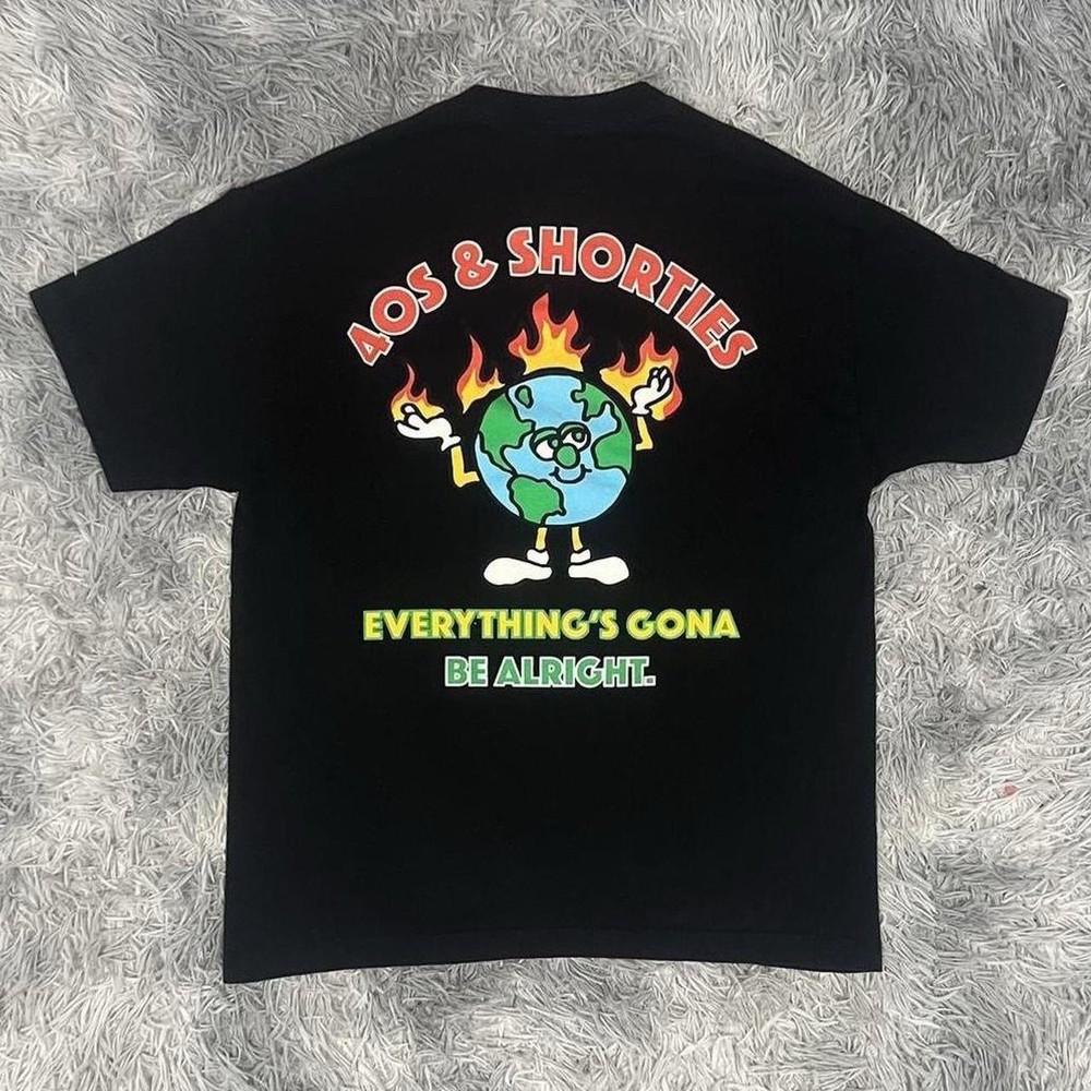 40s & Shorties Everything’s Gone Be Alright Black T-Shirt Mens Large Graphic Tee
