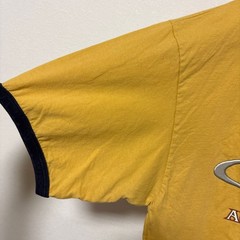 【HARLEY-DAVIDSON】00s Ringer T-shirt 両面ロゴ 星条旗 リンガーTシャツ S-5950