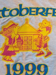 Hanes Beefy-T Vtg 1999 Oktoberfest Double-Sided Graphic Gray Men’s L Tee