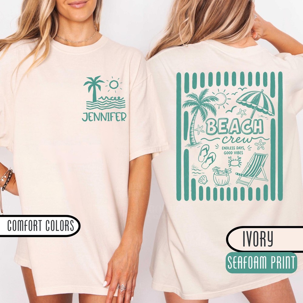 Custom Beach Vacation Shirts, Personalized Family Trip Group Tees