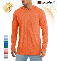 UPF 50+ Men’s Sun Block Hoodie Long Sleeve UV Shirts Quick Dry Performance Tops