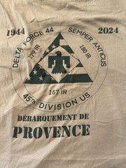 DELTA FORCE 80 EME BROWN 2XL XXL SHIRT SOL’S REGENT TAN 45TH DIVISION PROVENCE