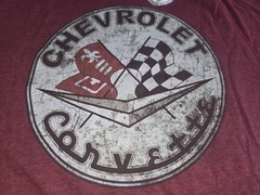 Corvette T Shirt Xl New -Newport Blue Soft Feel Built To Last