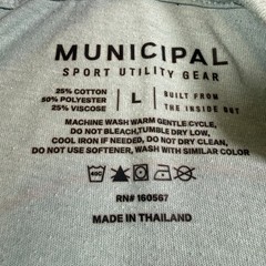 Municipal Sport Utility Gear Short Sleeve T Shirt Mens L Blue Crew Neck READ