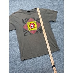 Volcom Mens Graphic T-Shirt Large Geometric Stone Logo Skate Surf Tee
