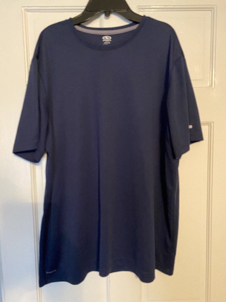 Men’s Athletic DriWorks Navy Blue Short Sleeve T-Shirt Size XL 46-48