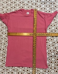 Vtg Retro Fruit Of The Loom Blank Pink T-Shirt Single Stitch USA L Cotton As Is