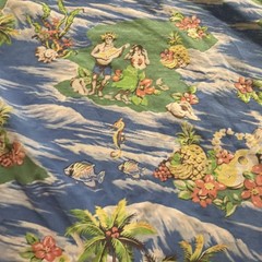 Polo Ralph Lauren All Over Print Hula Girl Hawaiian Shirt Pocket Tee Size Large