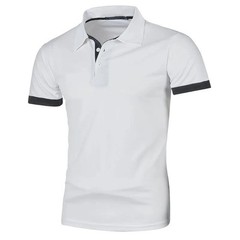 Summer Mens Short Sleeve Polo Shirts Lightweight Lapel Streetwear Breathable .