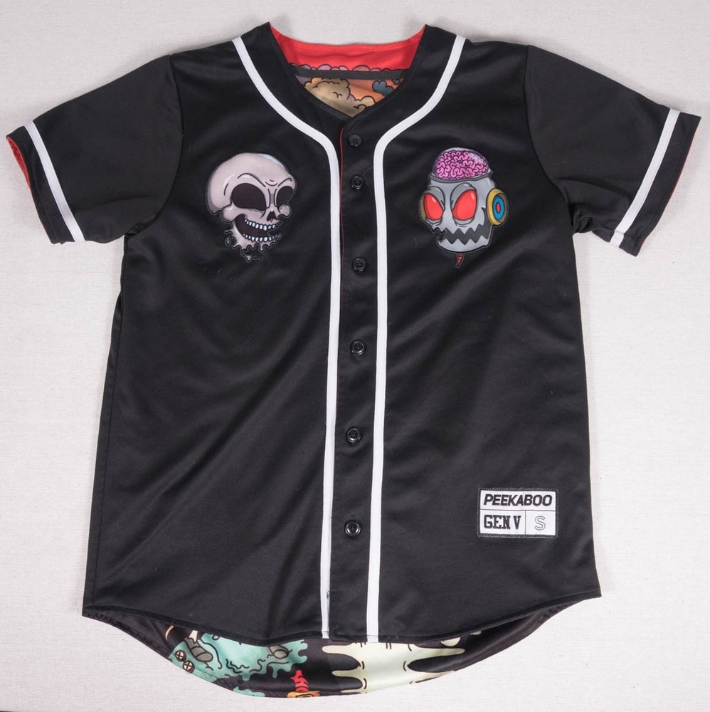 Peekaboo Gen V Reversible Baseball Jersey Small Limited Edition Rave Dubstep