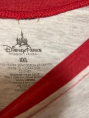Walt Disney World Men’s 2018 T Shirt 3/4 Sleeve Gray and Red Size XXL