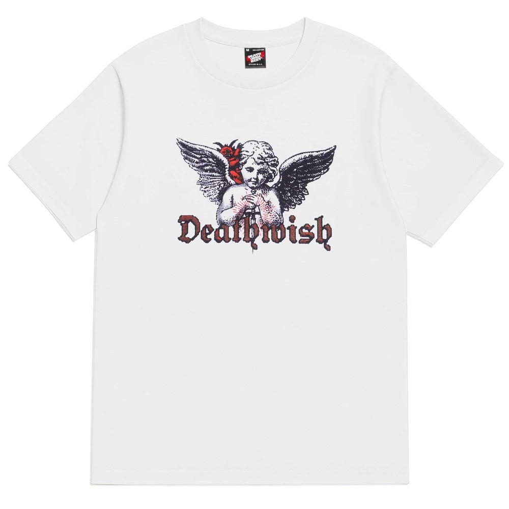 Deathwish Shirt Cherub Tee White Skateboard Mens