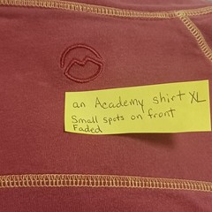 Academy Sports Outdoors Mens XL Maroon Long Sleeve Raglan Cotton T-Shirt Faded