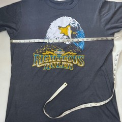 VTG Harley Davidson Righteous Ruler Eagle Graphic T-Shirt Large Single Stitch 3D