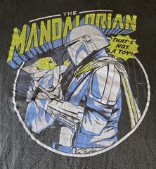 Star Wars The Mandalorian & Grogu “That’s Not A Toy” T-shirt Sz Large Grey