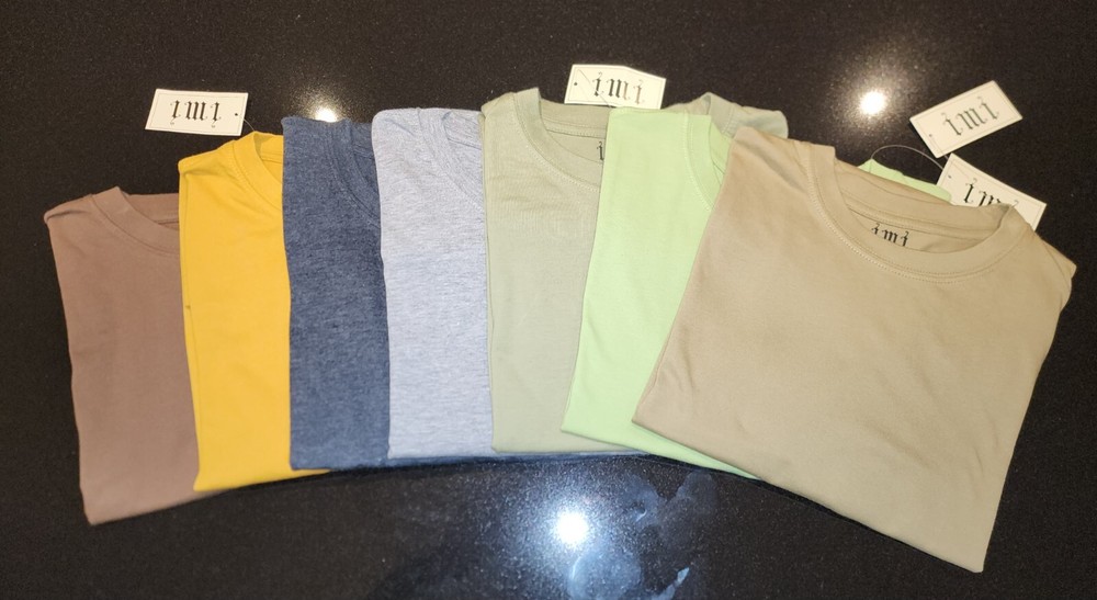 Men’s Plain Blank Short Sleeve Tee T-Shirt Lot IMI Brand USA Size S-6XL
