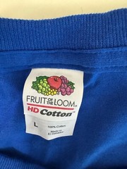 Fruit Of The Loom Short-sleeve Mens Graphic Print Casual T-shirt Sz L Ultra Blue