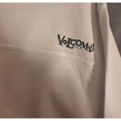 Volcom Stoned Waffle Long Sleeve Short Men’s Size Large White Comfy Warm