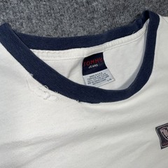 Vintage 1990s Tommy Jeans long-sleeve ringer t-shirt USA Made Size Large