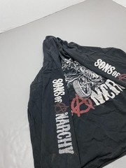 Shirt Mens XL Black Sons Of Anarchy SAMCRO Graphic Long Sleeve Tee Cotton Jersey