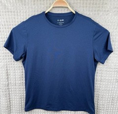 01 Algo Performance Shirt Men’s Large Blue Quick Dry Moisture Wicking Anti Odor