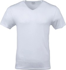 Men’s V-Neck T-Shirts, Multipack, Style G1103 Large, White (6-pack)
