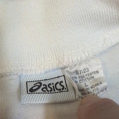 Vintage ASICS Shirt Mens L 90s V Neck Volleyball Tennis Net Long Sleeve Collar