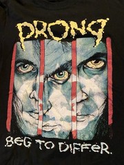 Prong “Beg To Differ” Band T-shirt Adult Medium Black Single Sided