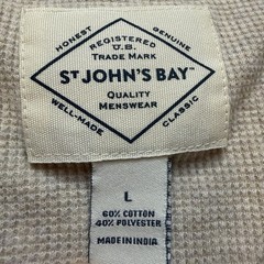 St. John’s Bay Henley Shirt Mens Large Waffle Knit Thermal Base Layer Hiking