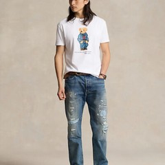 Polo Ralph Lauren Classic Fit Polo Bear Jersey T-Shirt Short Sleeve White