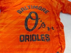 NWT Under Armour loose fit Heat Gear T, men’s S, Orioles, Anti Odor, $45, orange
