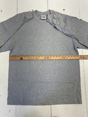 Shaka Wear Streetwear Solid Gray Long Sleeve Crew Neck T shirt Mens Size XL