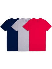 3 Pack Mens,Moisture Wicking 100% Cotton,Short Sleeve Crew T-Shirts,(S) May Vary