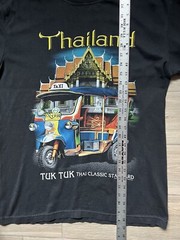 Thailand Tuk Tuk Taxi City T Shirt Sz L Travel Art Joligolf Black S/S Tee