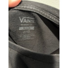 T Shirt Vans Black Short Sleeve Blue Logo Medium
